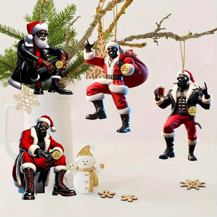 12pcs African American Christmas Ornaments Set.