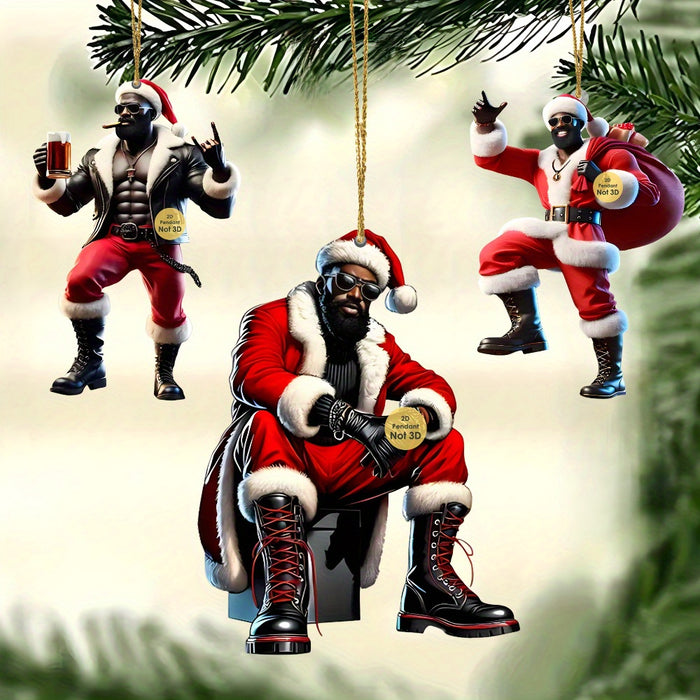 12pcs African American Christmas Ornaments Set.