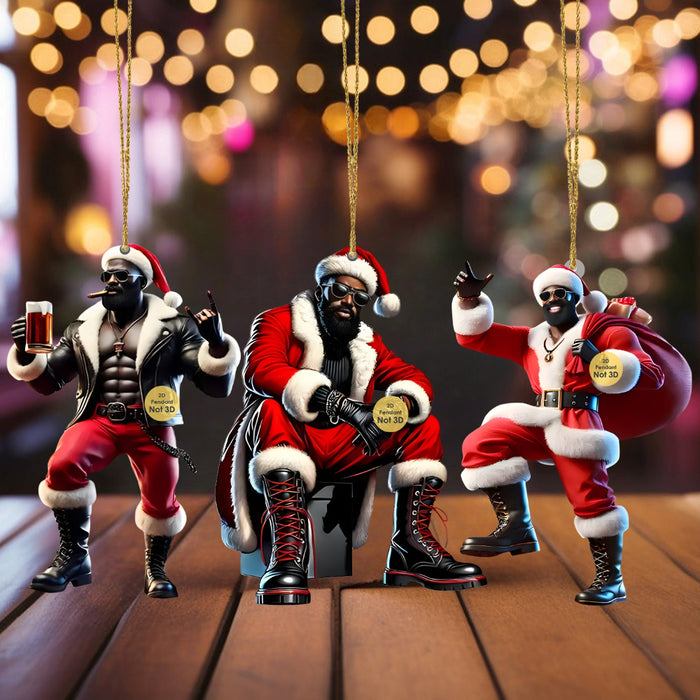 12pcs African American Christmas Ornaments Set.
