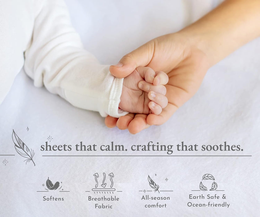 100% Organic Cotton Crib Sheets for Boys or Girls, Set of 2 Fitted Sheets, Cooling & Softest Baby Crib Sheets for Girl, Crib Mattress Sheet or Toddler Bed Sheets, Percale (Green)
