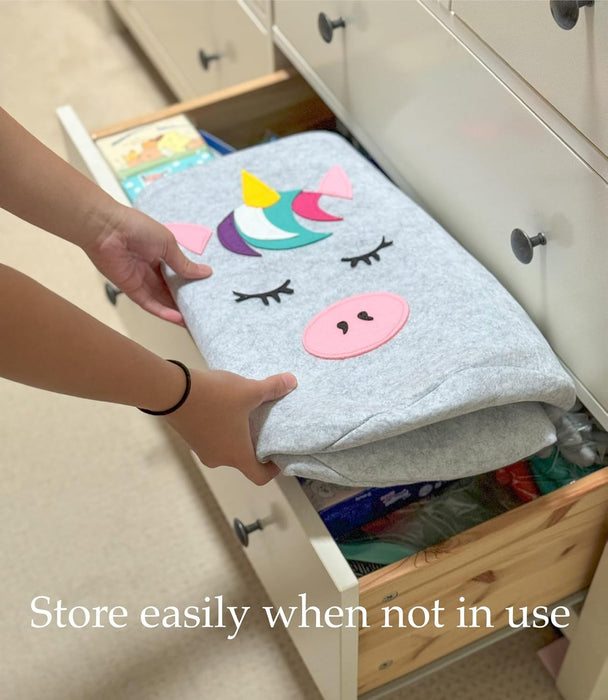 Kids’ Collapsible Laundry & Toy Basket – Felt Baby Hamper with Strong Handles & Cute Design – Kids & Baby Laundry Basket for Boys & Girls, Storage, Organization, Nursery by  - Panda