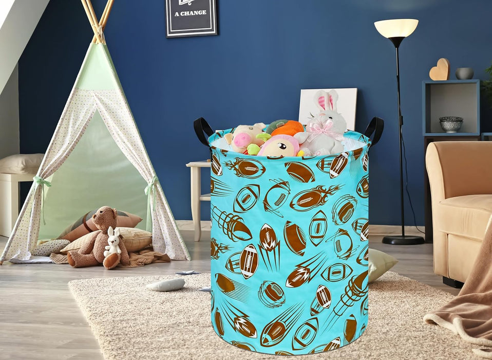 Round Laundry Hamper Storage Basket Laundry Organizer Hamper Storage Bins Clothes and Toys Box Nursery Hamper Gift Basket for Kids with Handles