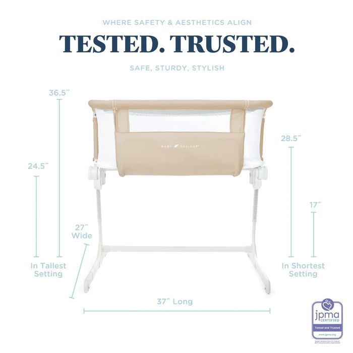 beside Me Side Dreamer Organic Infant Bassinet, Organic Oat Color