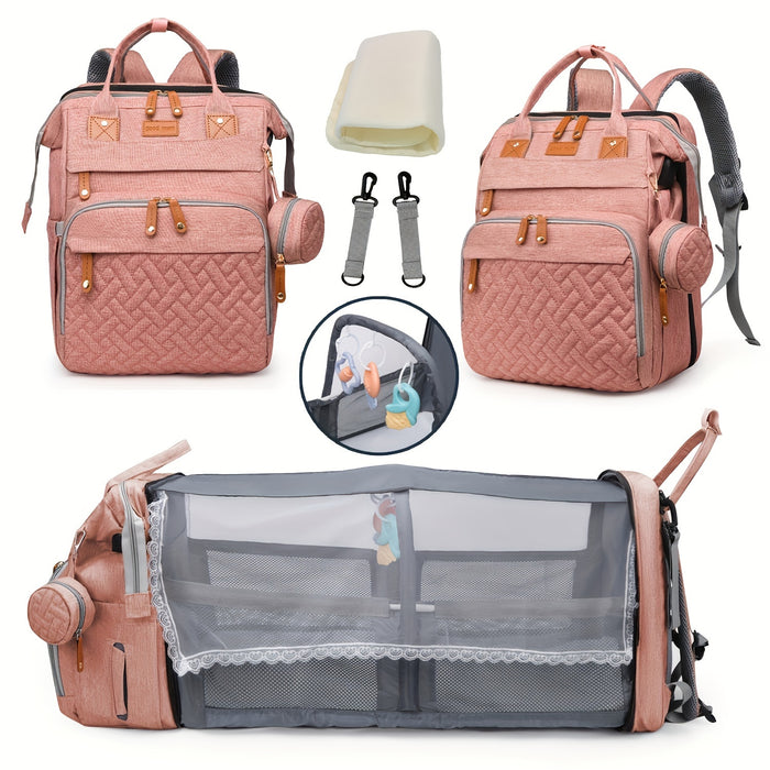 Lamroro Diaper Bag Backpack, Baby Diaper Bags, Multifunctional Travel Diaper Backpack for Baby Boy & Girls, with Portable Diaper Pad, Stroller Straps, Pacifier Case, Toy Rack, and Mosquito Net. Baby Registry Search, Newborn E
