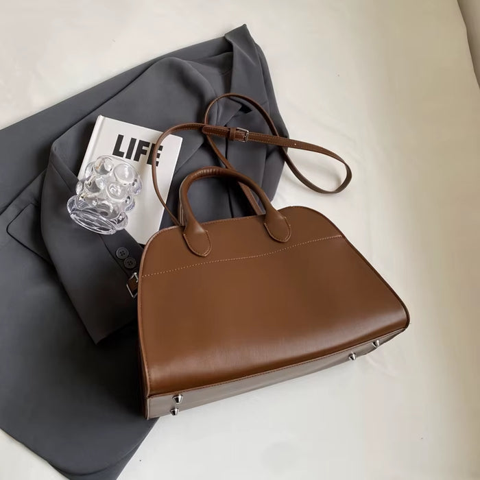 MOODS Branded Red Color Large Size Women Handbags Retro Pure Color Suede Shoulder Shopper Tote Bag 2024 Luxury Designer Handbags