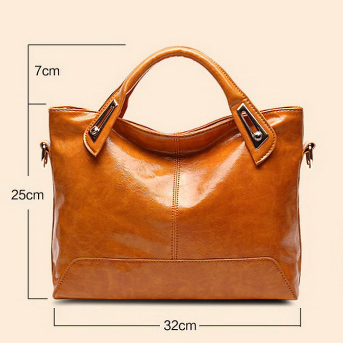 Oil Wax Leather Designer Handbag