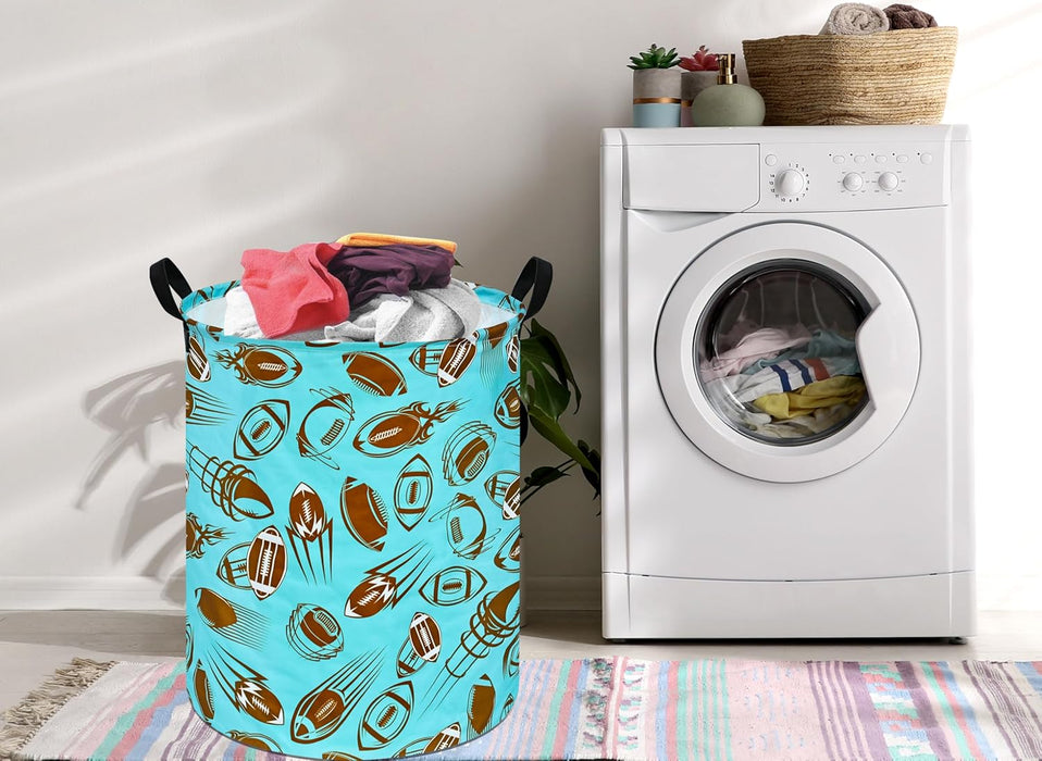 Round Laundry Hamper Storage Basket Laundry Organizer Hamper Storage Bins Clothes and Toys Box Nursery Hamper Gift Basket for Kids with Handles
