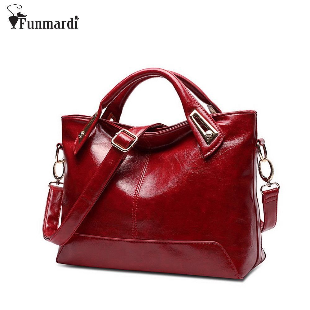 Oil Wax Leather Designer Handbag