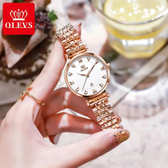 New Waterproof Luxury  Watches Stainless Steel Strap