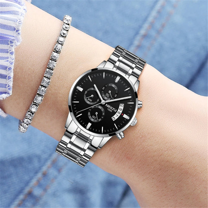 NIBOSI Fashion Luxury Women Watches Stainless Steel Gold Waterproof Ladies Bracelet Watch Female Quartz Watch Dropshipping