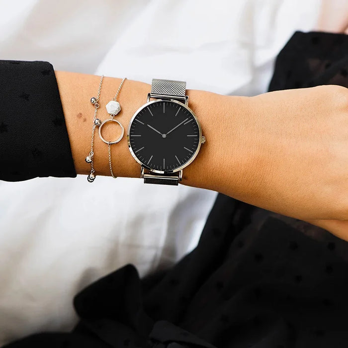 Ultra thin Stainless Steel Ladies Watch
