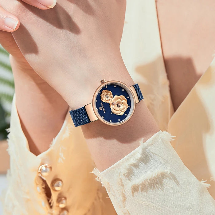 Top Luxury Brand Ladies Fashion Stainless Steel Quartz Watch