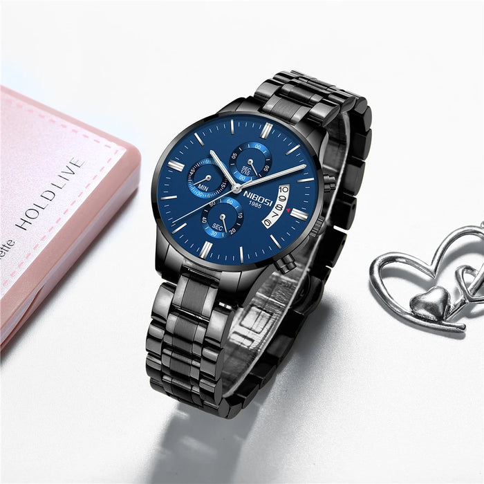 NIBOSI Fashion Luxury Women Watches Stainless Steel Gold Waterproof Ladies Bracelet Watch Female Quartz Watch Dropshipping