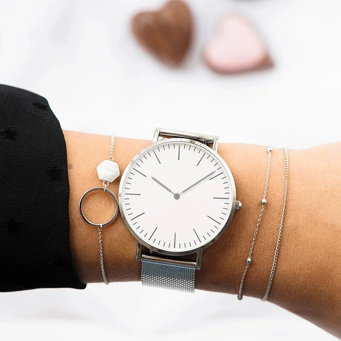Ultra thin Stainless Steel Ladies Watch