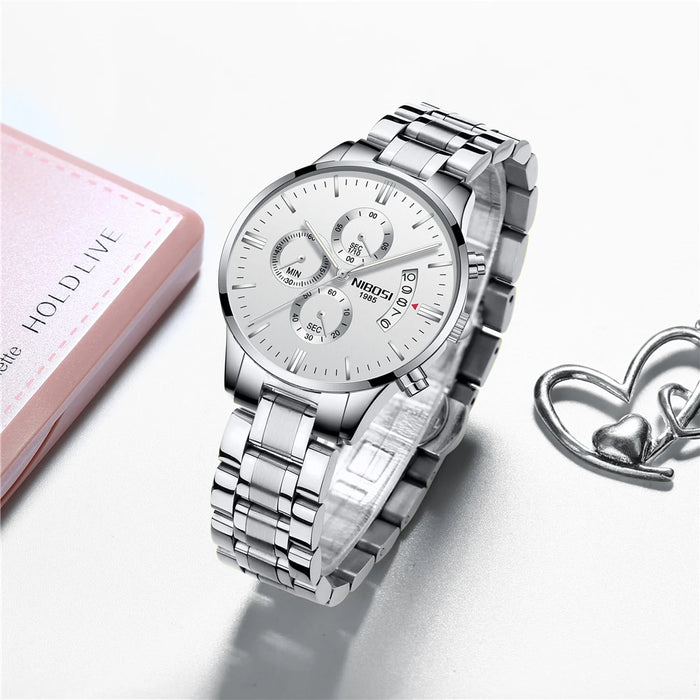 NIBOSI Fashion Luxury Women Watches Stainless Steel Gold Waterproof Ladies Bracelet Watch Female Quartz Watch Dropshipping