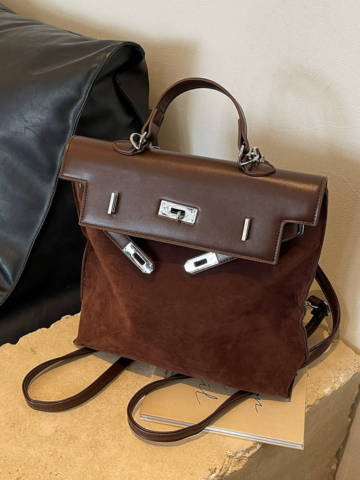 Women’s Suede Shoulder Backpack
