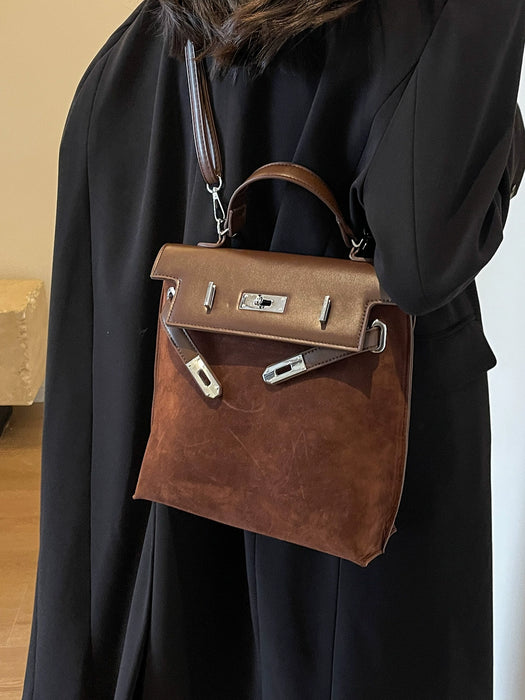 Women’s Suede Shoulder Backpack