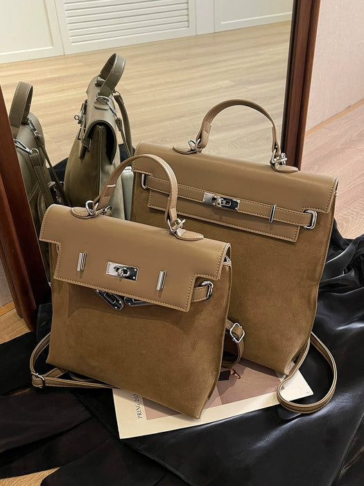 Women’s Suede Shoulder Backpack