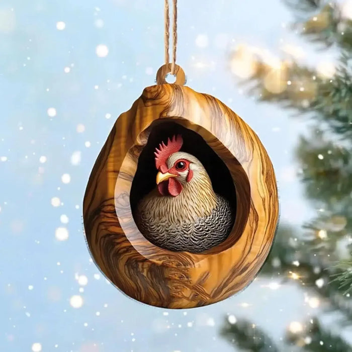 Acrylic Cartoon Forest Christmas Ornaments