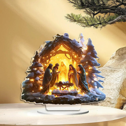 Acrylic Nativity Scene Figurine