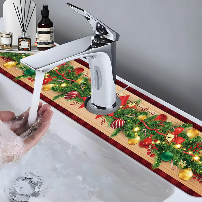 Christmas Sink Faucet Mat