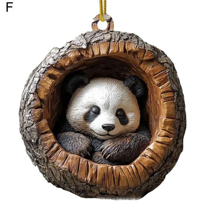 2D Acrylic Forest Christmas Ornaments.