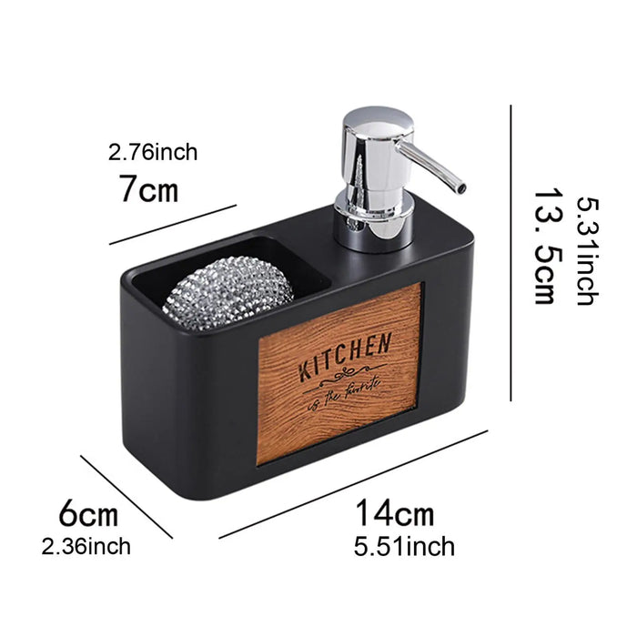 Kitchen Soap Dispenser Box with Cleaning Ball