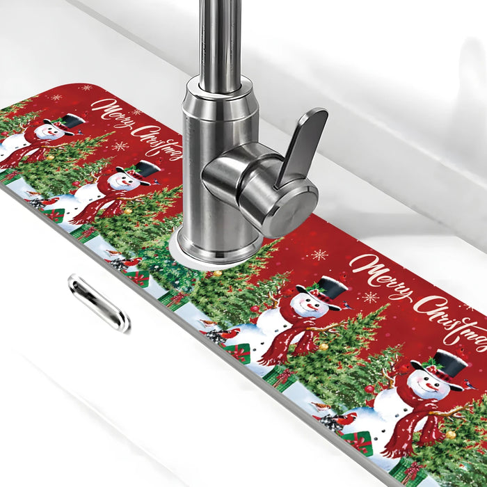Christmas Sink Faucet Mat