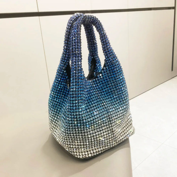 Shiny Crystal Clutch by ShantiRoze Fashion, elegant evening accessory enhancing your formal attire