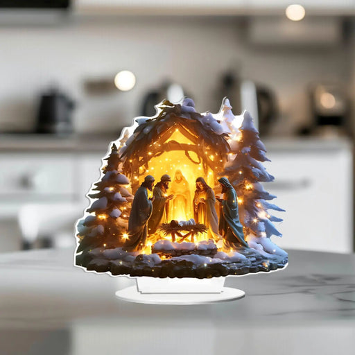 Acrylic Nativity Scene Figurine