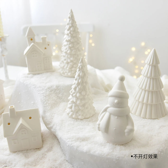 Glowing Christmas Ceramic House Decoration