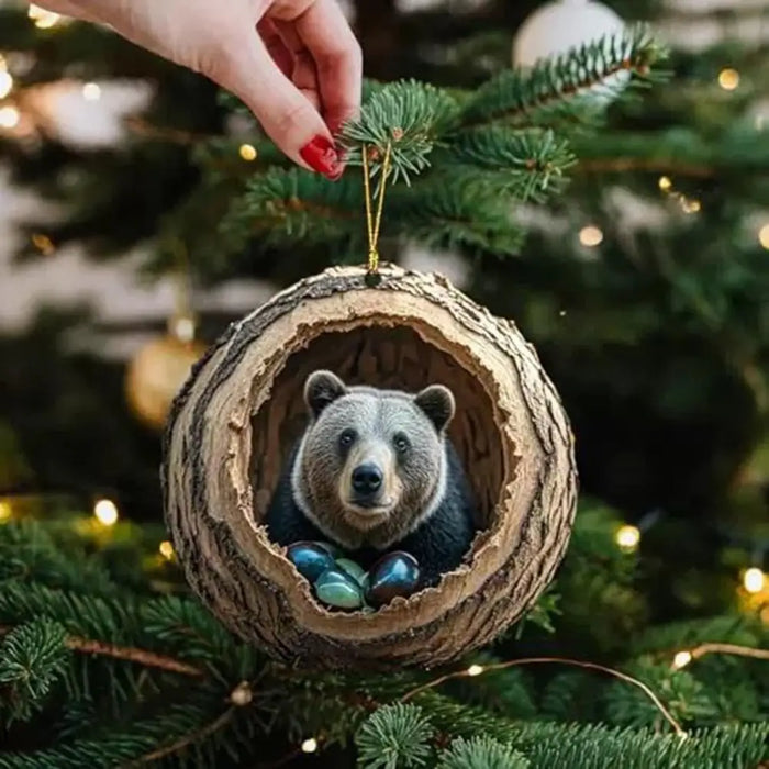 2D Acrylic Forest Christmas Ornaments.