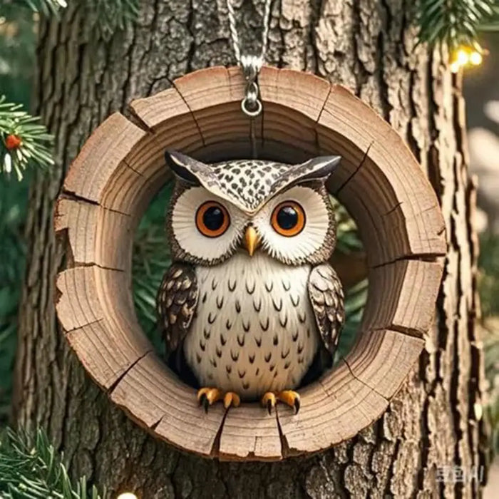 2D Acrylic Forest Christmas Ornaments.