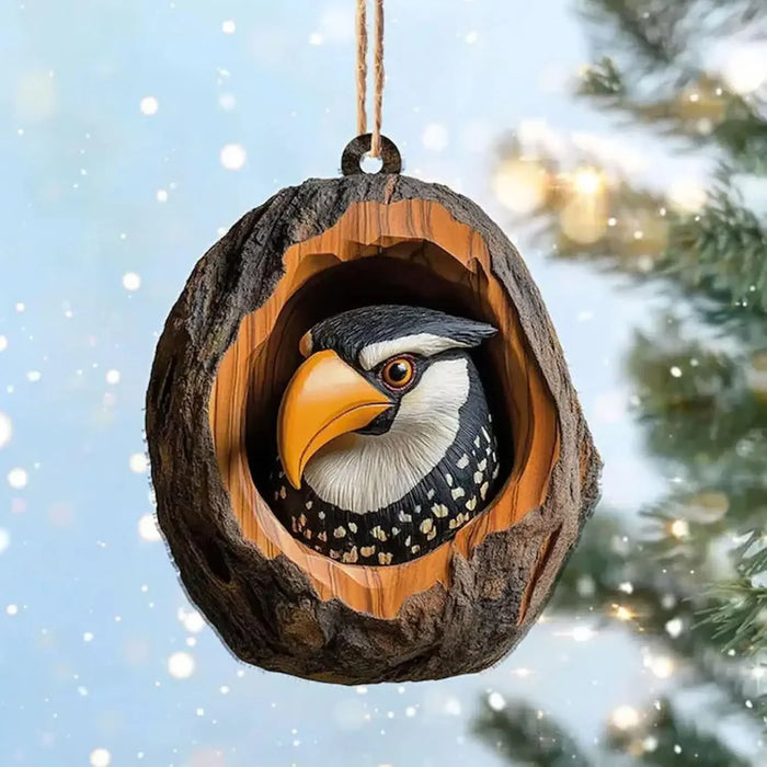 Acrylic Cartoon Forest Christmas Ornaments