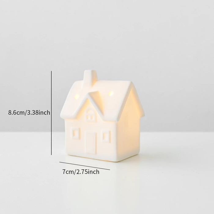 Glowing Christmas Ceramic House Decoration