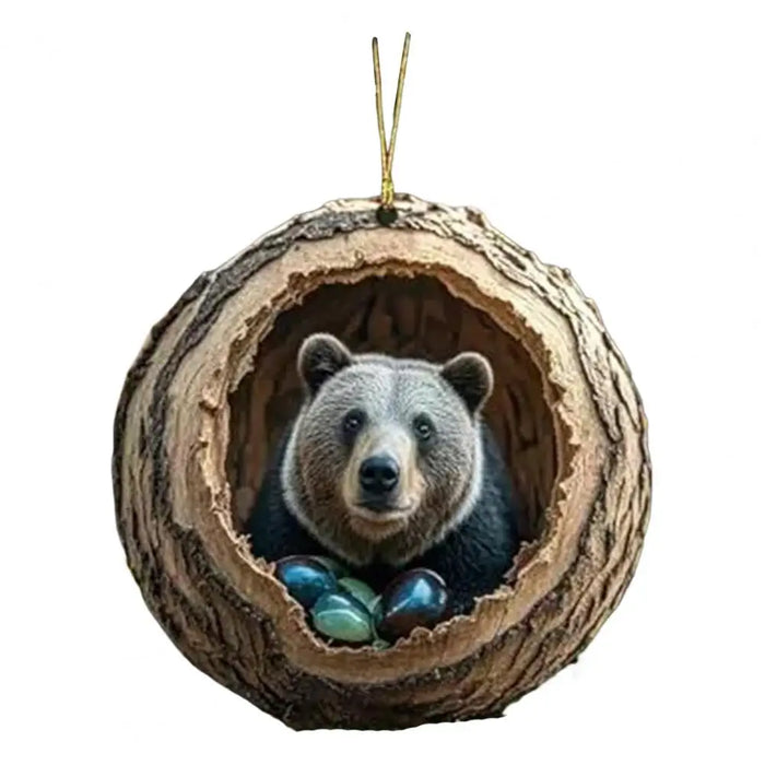 2D Acrylic Forest Christmas Ornaments.