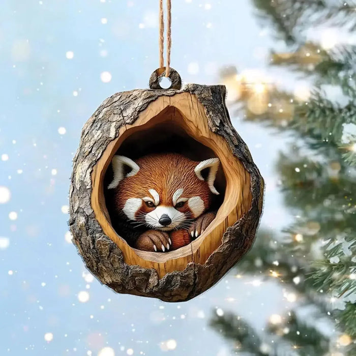 Acrylic Cartoon Forest Christmas Ornaments