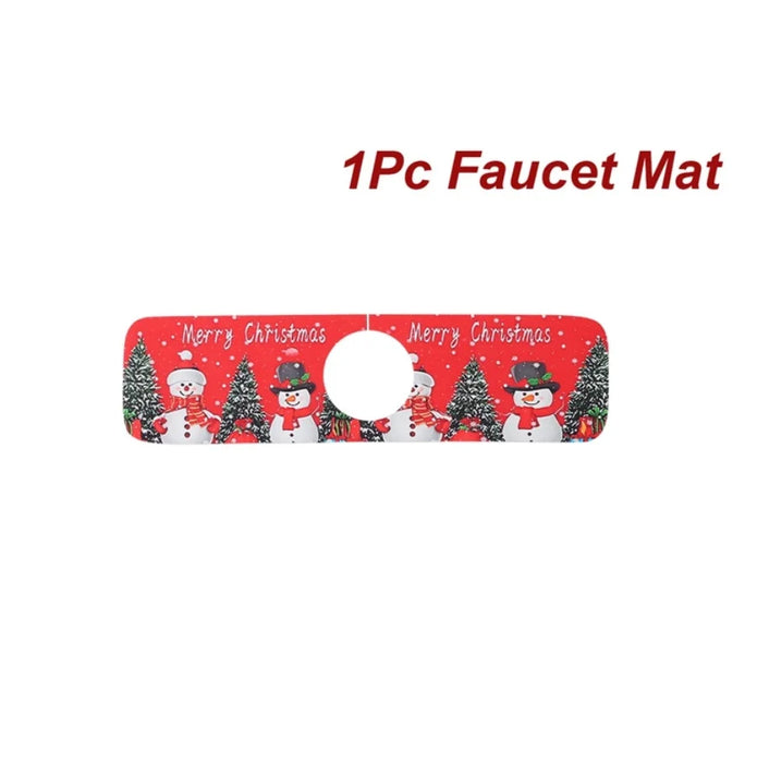 Christmas Sink Faucet Mat