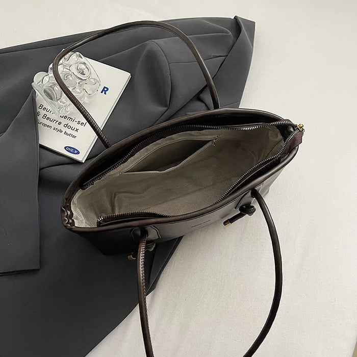 PU Leather Shoulder Bags For Women 2025 Winter Y2K Trend Female Crossbody Bag Lady Handbags And Purses Retro Tote Bag bolso