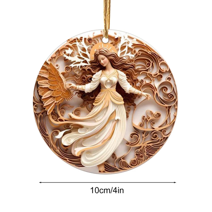 12x Wooden Nativity Scene Ornaments