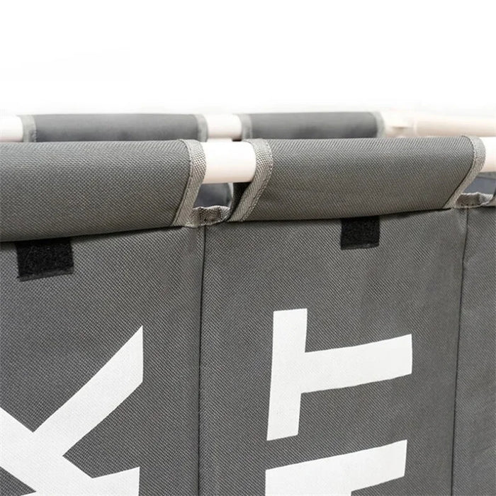 3-Grid Dirty Clothes Hamper with Lid