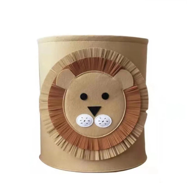 Panda & Dinosaur Felt Toy Storage Basket