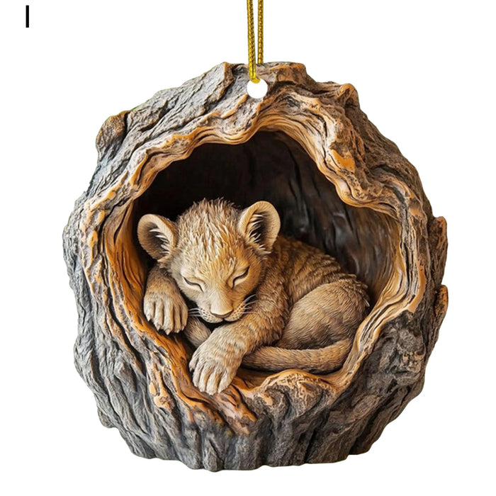 2D Acrylic Forest Christmas Ornaments.