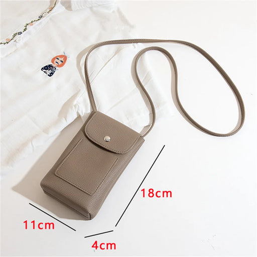 Women Soft Pu Leather Flap Crossbody Bags Fashion Versatile Phone Bag Shoulder Purses Simple Solid Wallet Handbag Travel Purse
