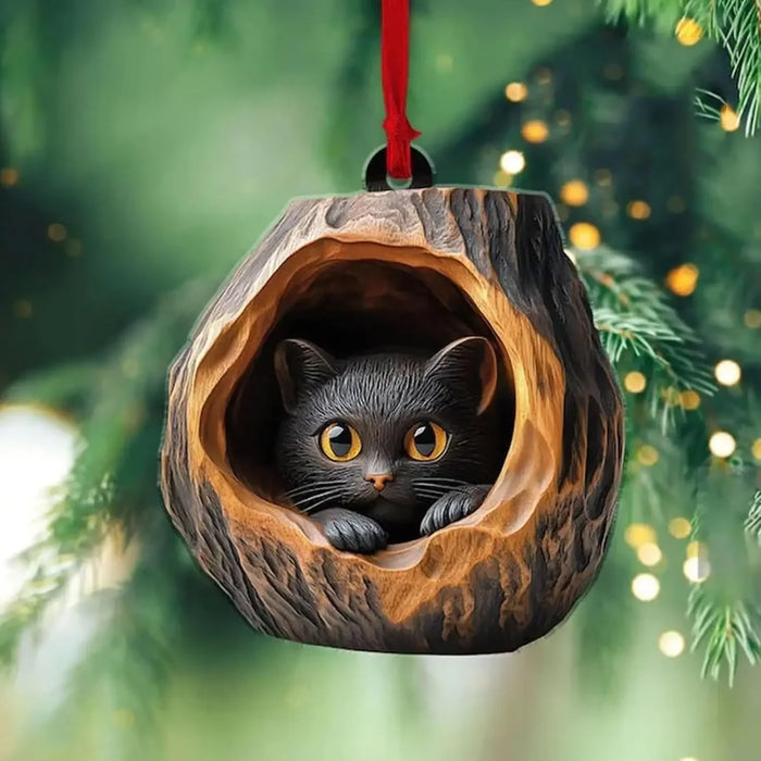 Acrylic Cartoon Forest Christmas Ornaments