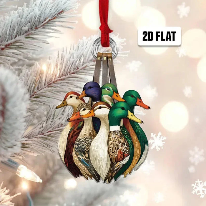 Acrylic Cartoon Forest Christmas Ornaments