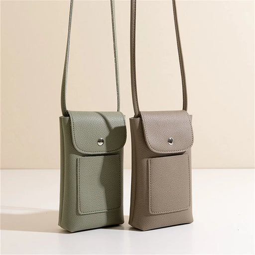 Women Soft Pu Leather Flap Crossbody Bags Fashion Versatile Phone Bag Shoulder Purses Simple Solid Wallet Handbag Travel Purse