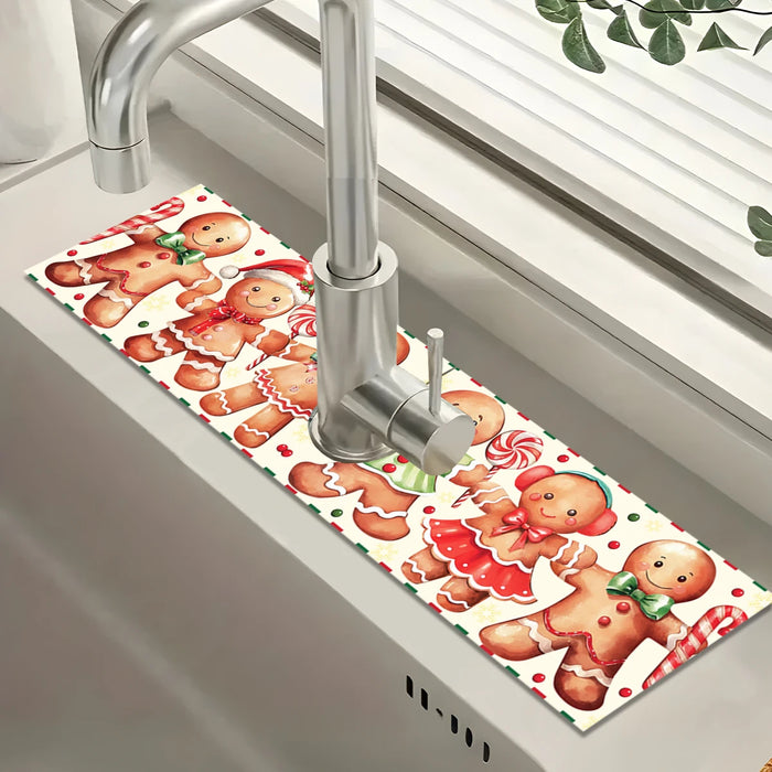 Christmas Sink Faucet Mat