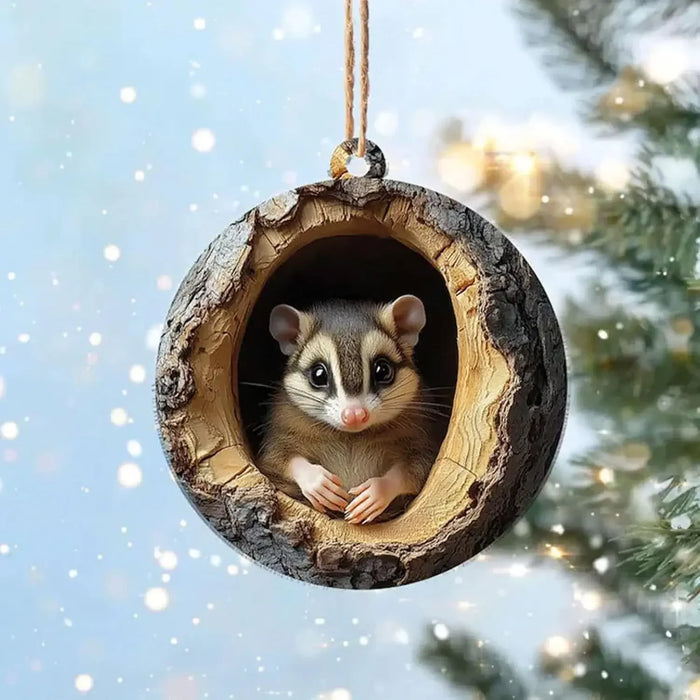 Acrylic Cartoon Forest Christmas Ornaments