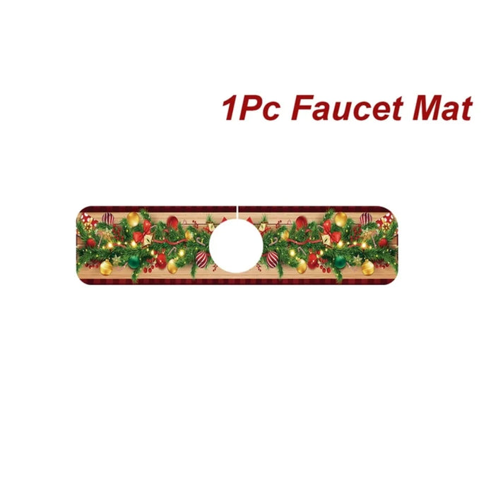 Christmas Sink Faucet Mat